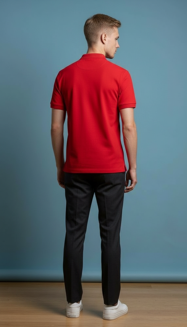 CK Red Polo T-Shirt view 2