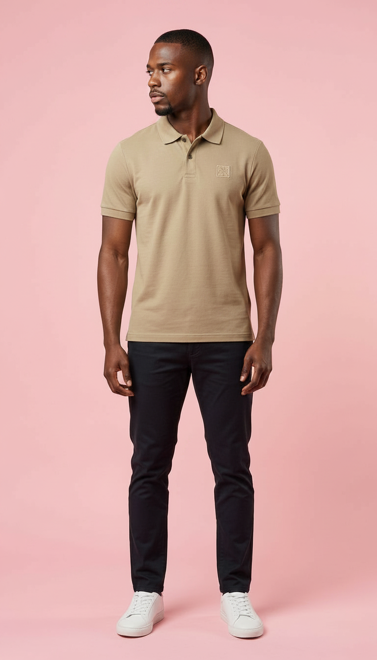 CK Classic Beige Polo T-Shirt