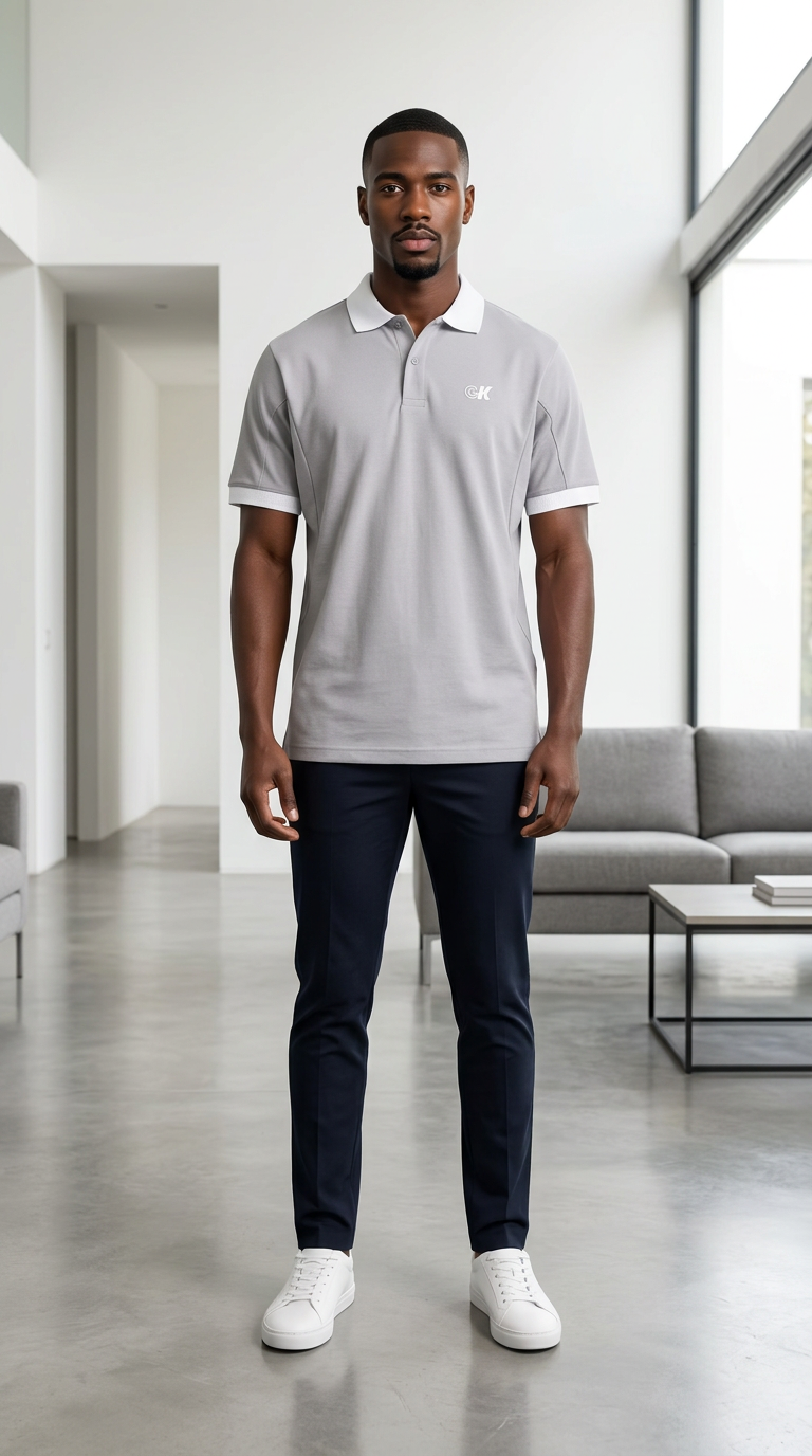 CK Contrast Polo T-Shirt view 2