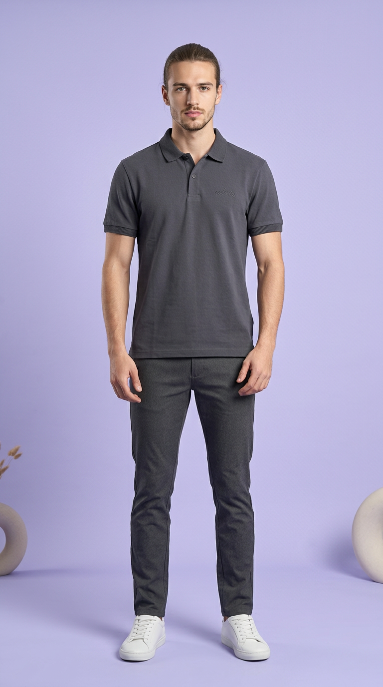 CK Grey Polo T-shirt