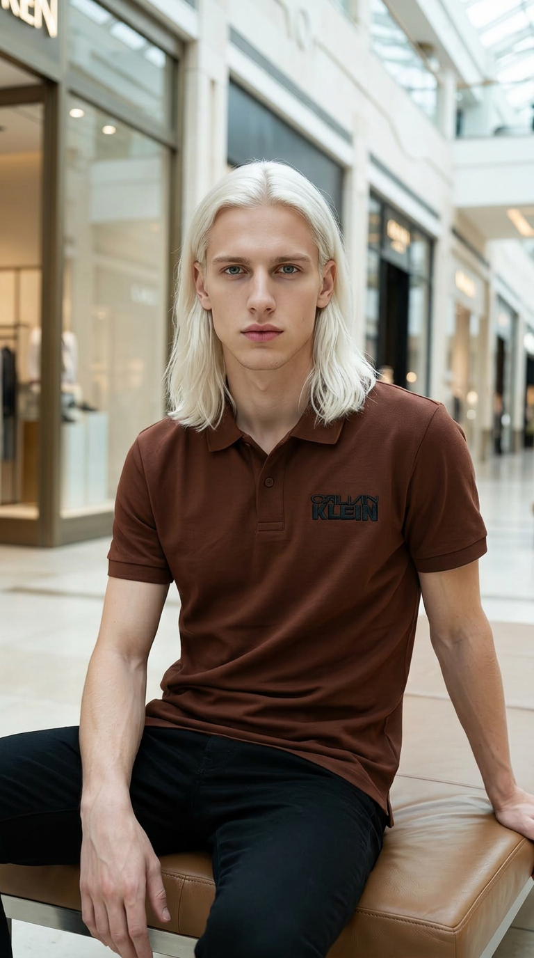 CK Brown Polo T-Shirt
