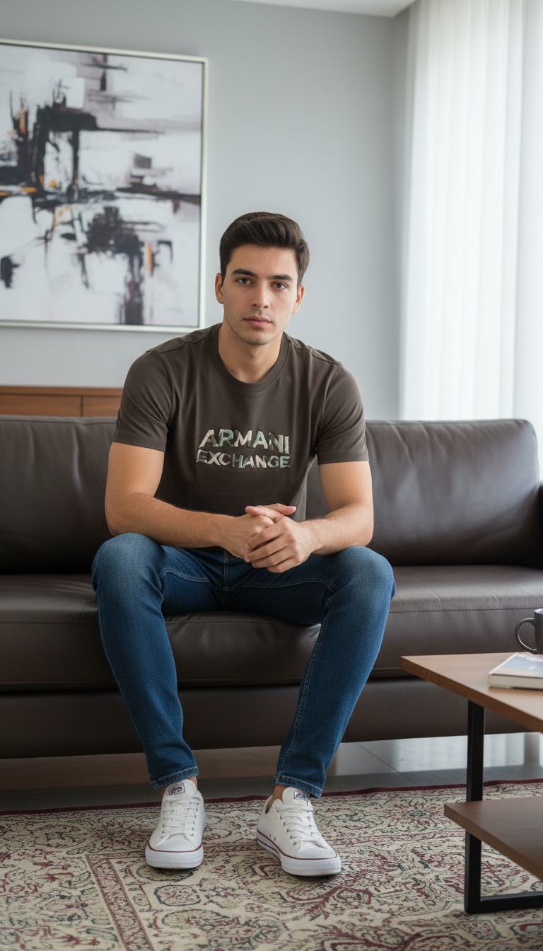 AX Brown T-shirt view 2
