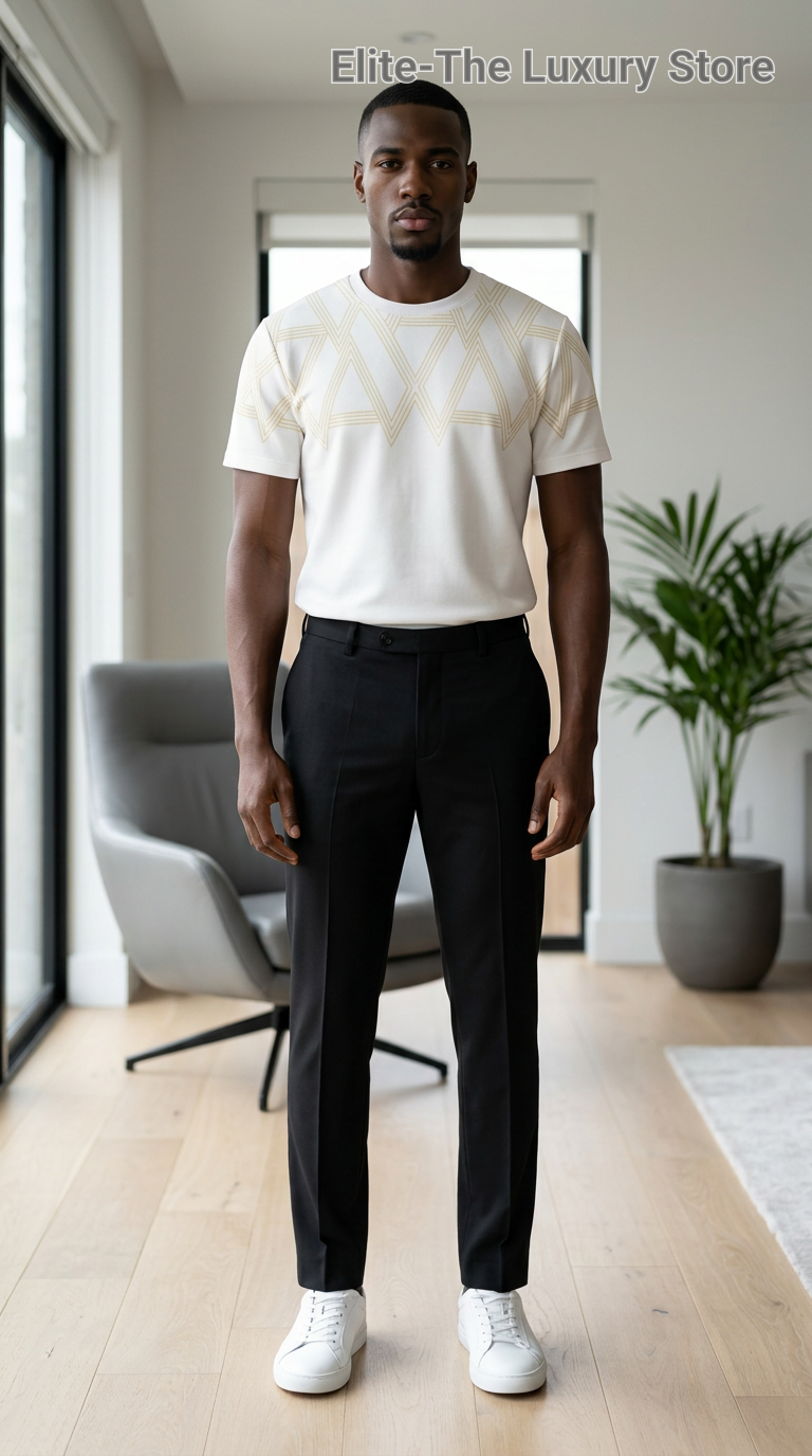 AX Off-White Round Neck T-shirt view 3