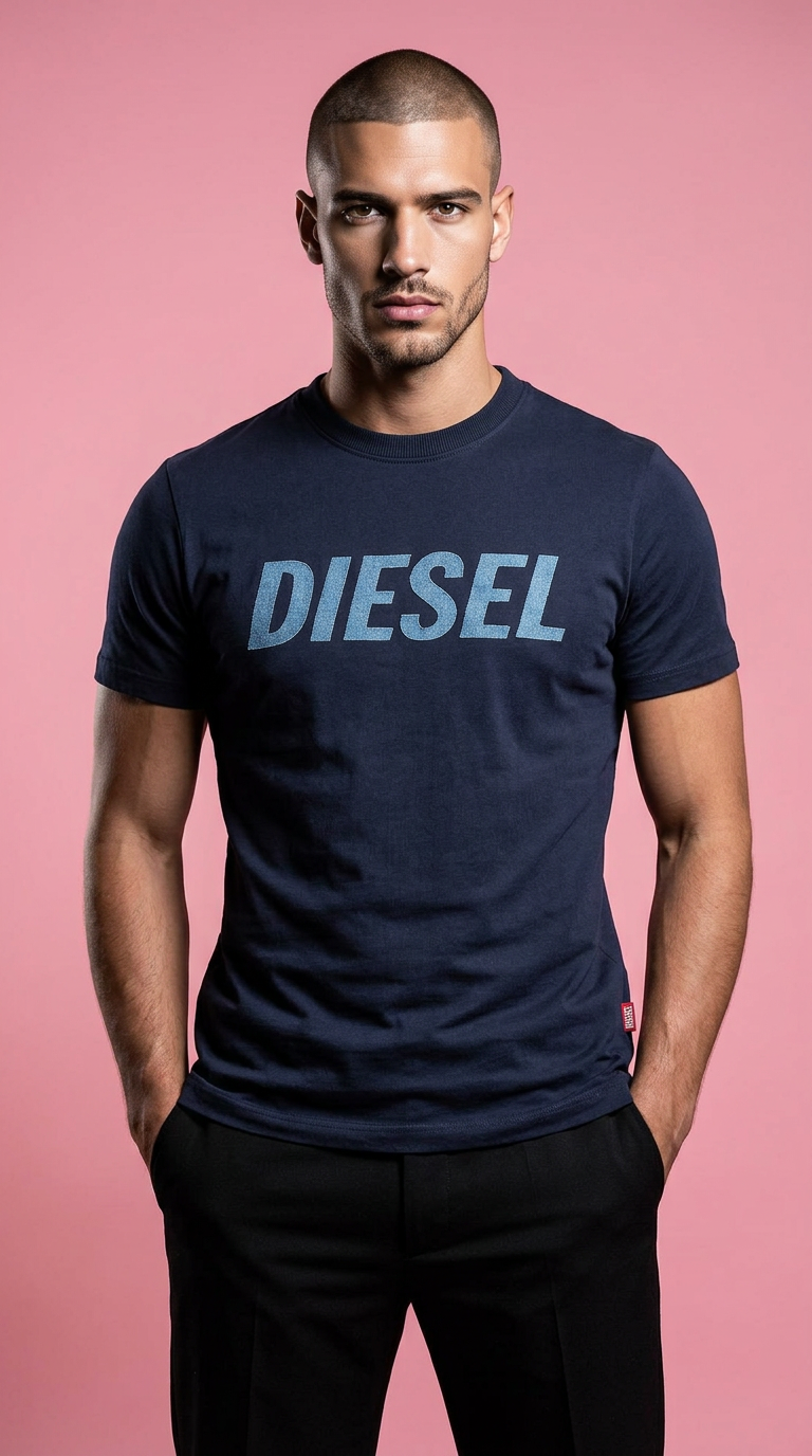 Blue Round Neck T-shirt view 2
