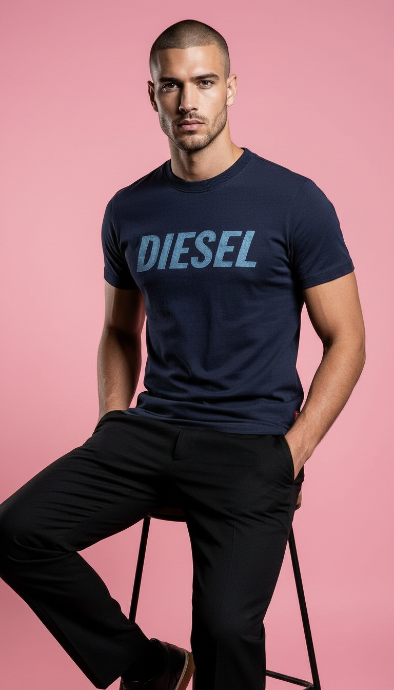 Blue Round Neck T-shirt