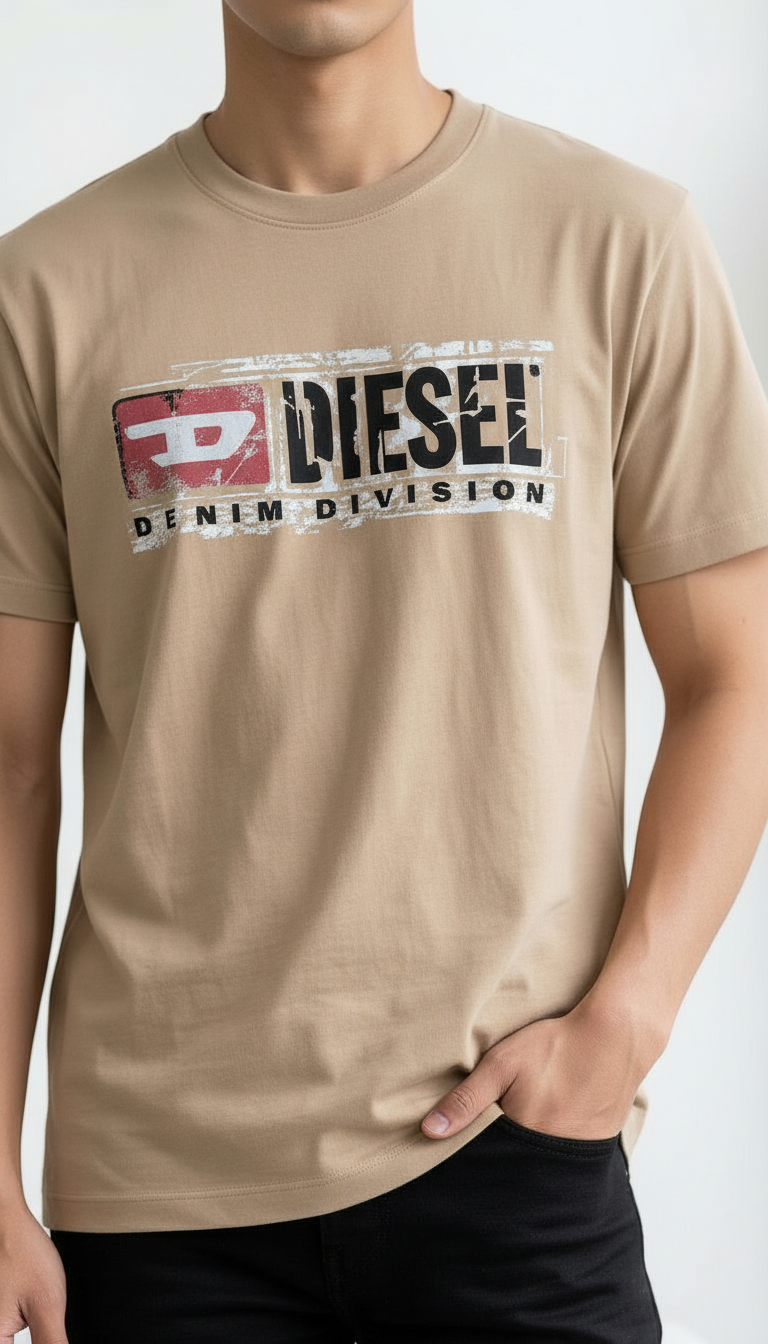 Beige Printed T-shirt