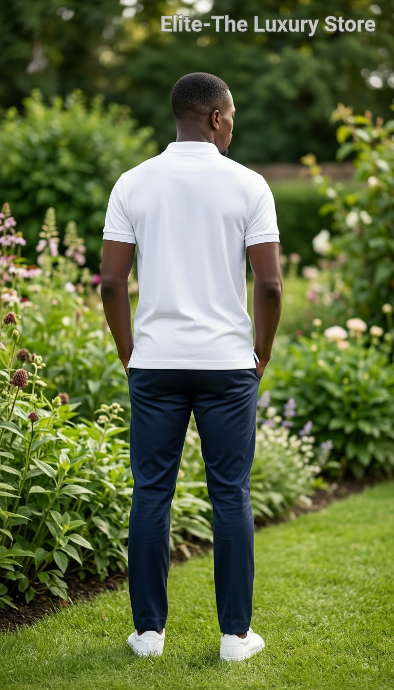 White Polo T-shirt view 2