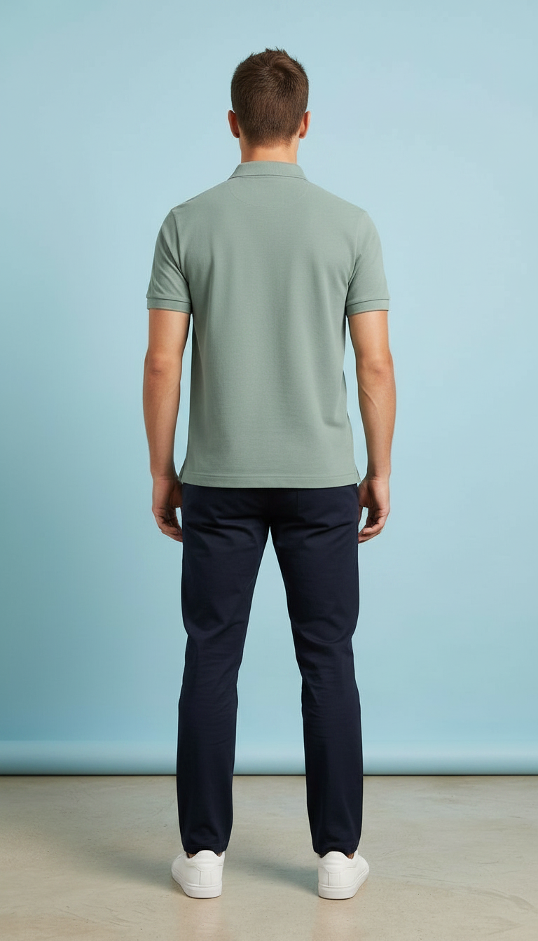 Greenish Grey Polo Shirt view 2