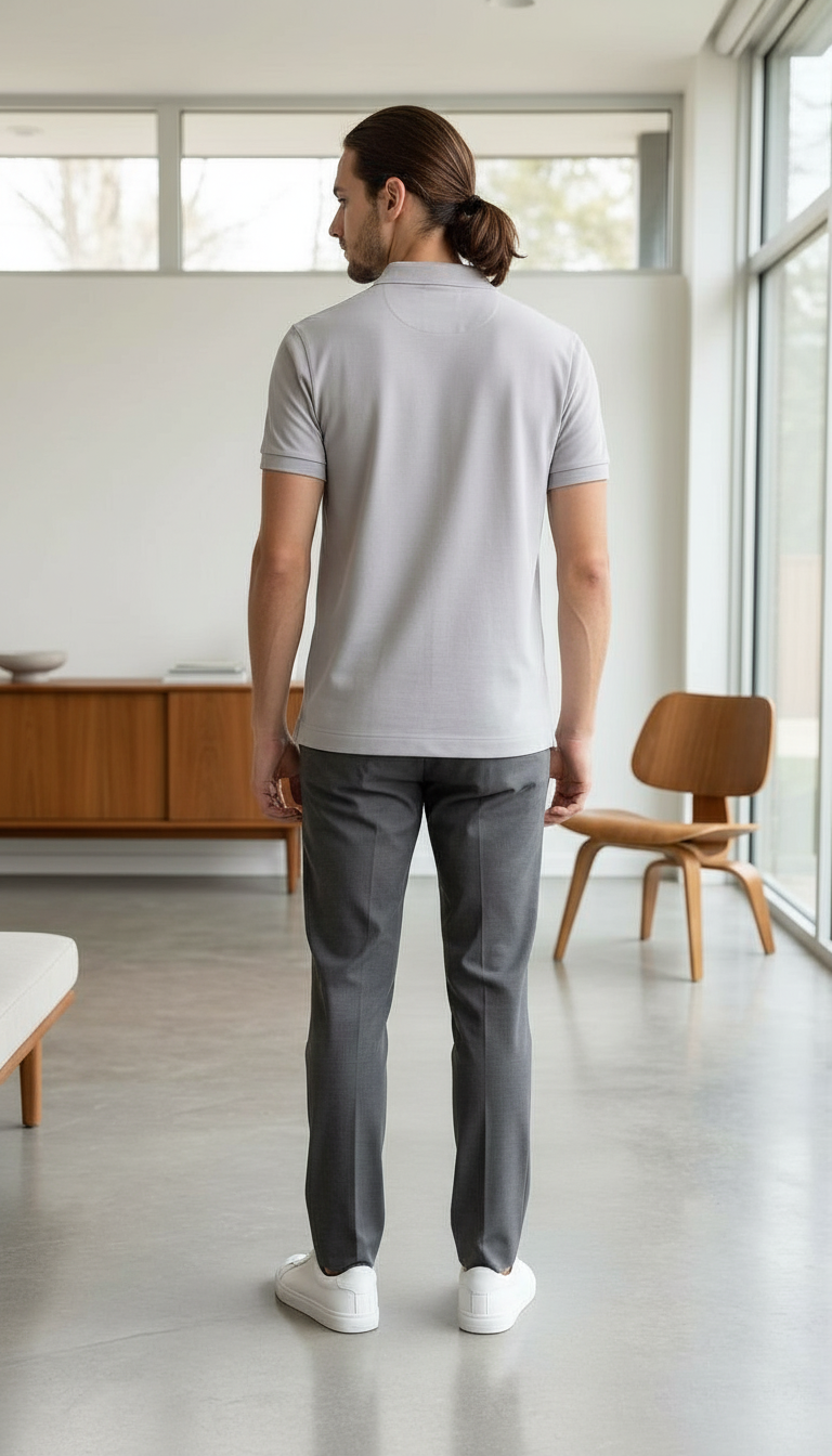 Light Grey Polo T-shirt view 2