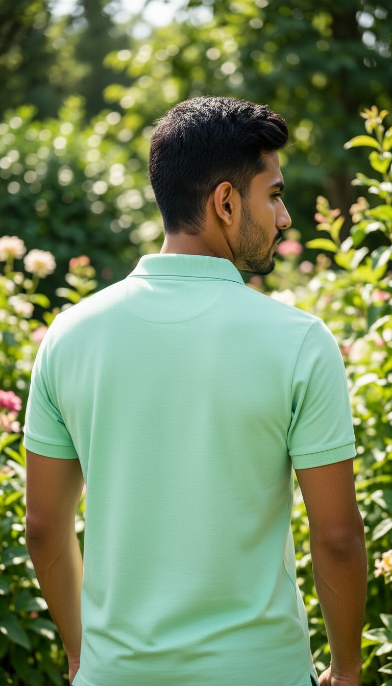 Light Green Polo T-shirt view 2