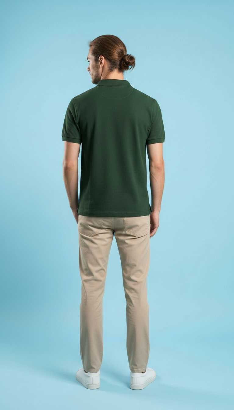 Dark Green Polo Shirt view 2