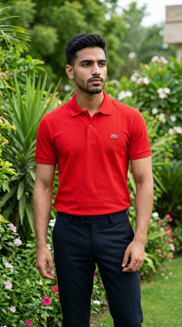 Red Polo T-Shirt view 3