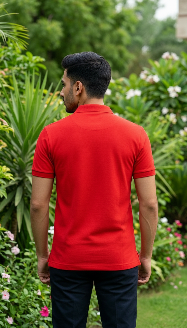 Red Polo T-Shirt view 2