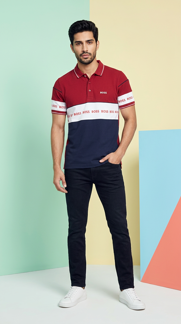 Pattern Polo T-shirt