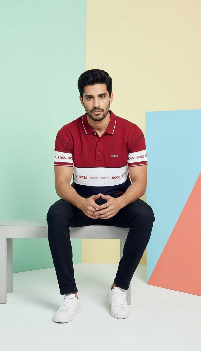 Pattern Polo T-shirt view 2