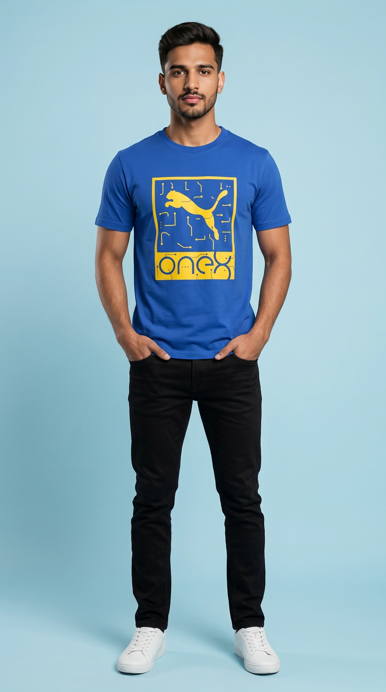 Blue Graphic T-shirt view 2