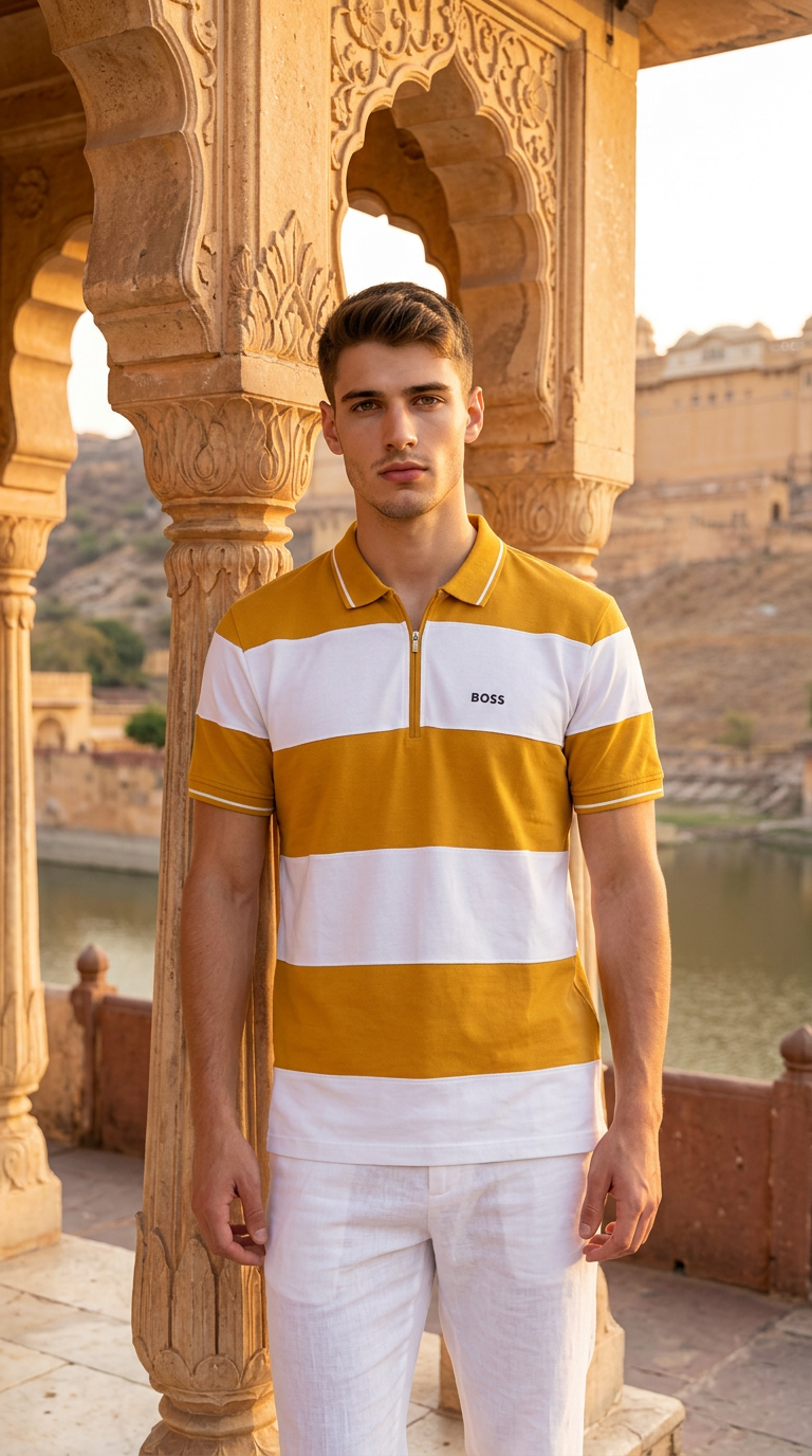 Striped Polo T-shirt view 2