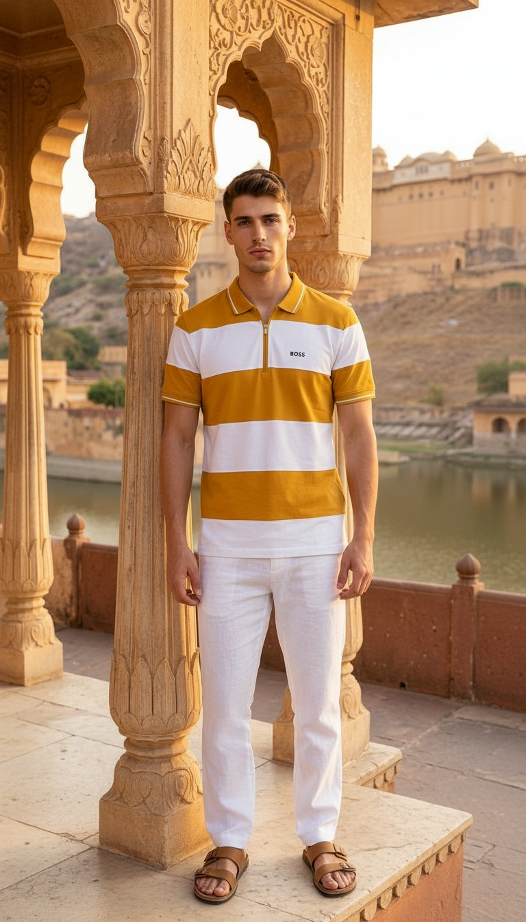 Striped Polo T-shirt