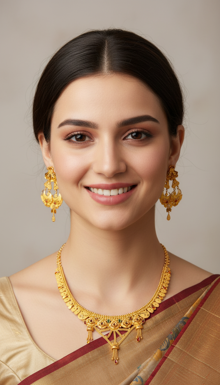 Jewels Gold Necklace Set view 2