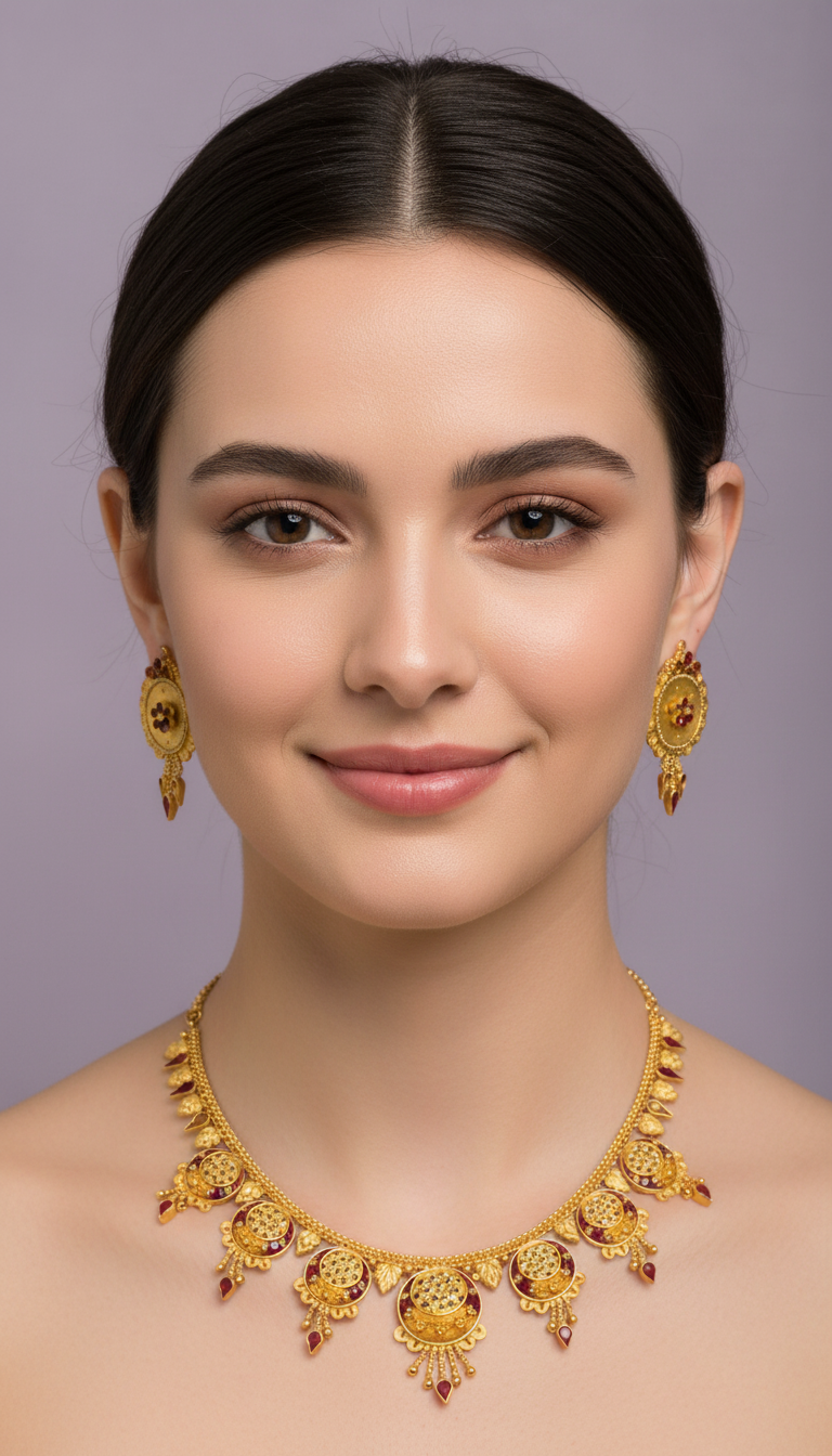 Bahubali Jewellers Necklace Set view 2