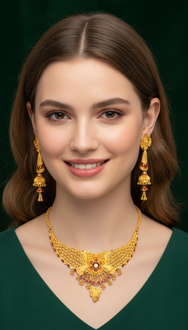 Bahubali Necklace Set view 2