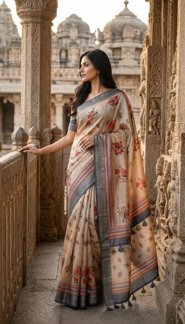 Floral Printed Saree