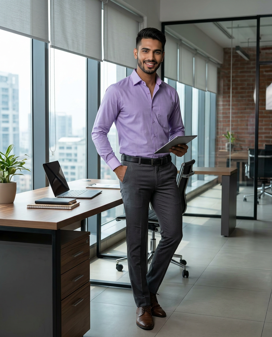 Mensfield Plain Shirts. ART NO : 8701 view 2