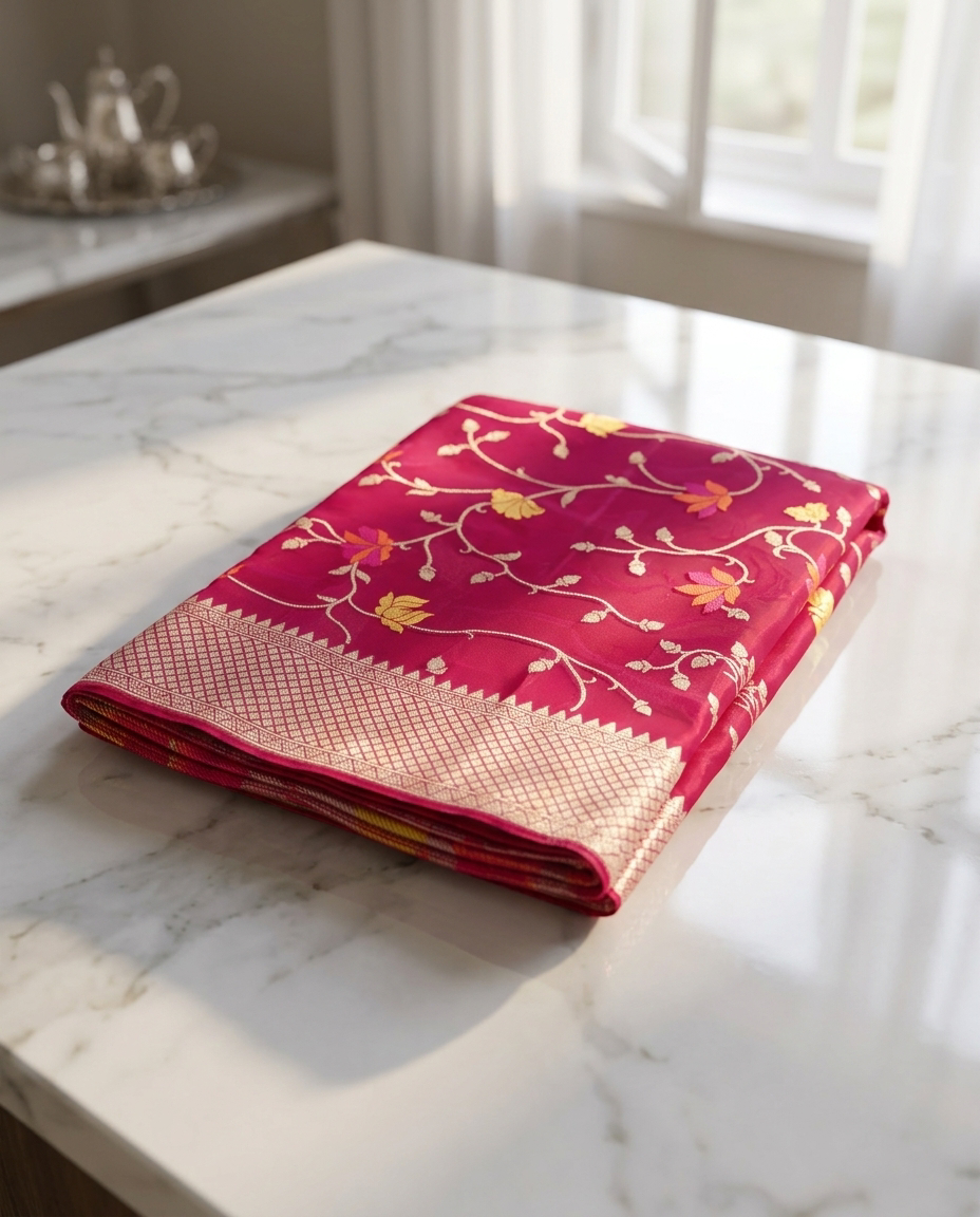 Floral Embroidered Saree