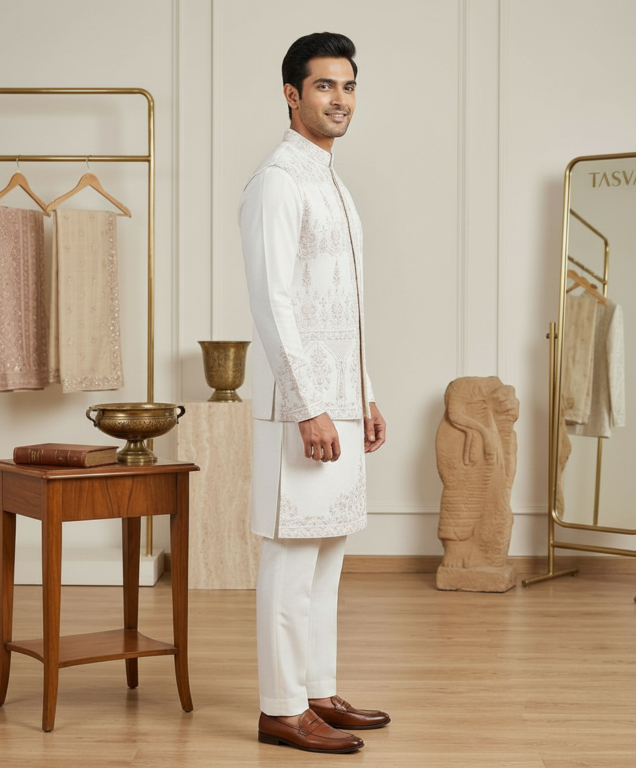 Ojasvi Men Nehru Jacket With Kurta Dc view 3
