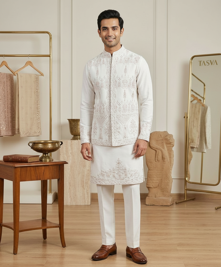 Ojasvi Men Nehru Jacket With Kurta Dc view 2