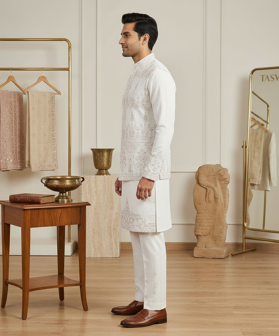 Ojasvi Men Nehru Jacket With Kurta Dc view 4