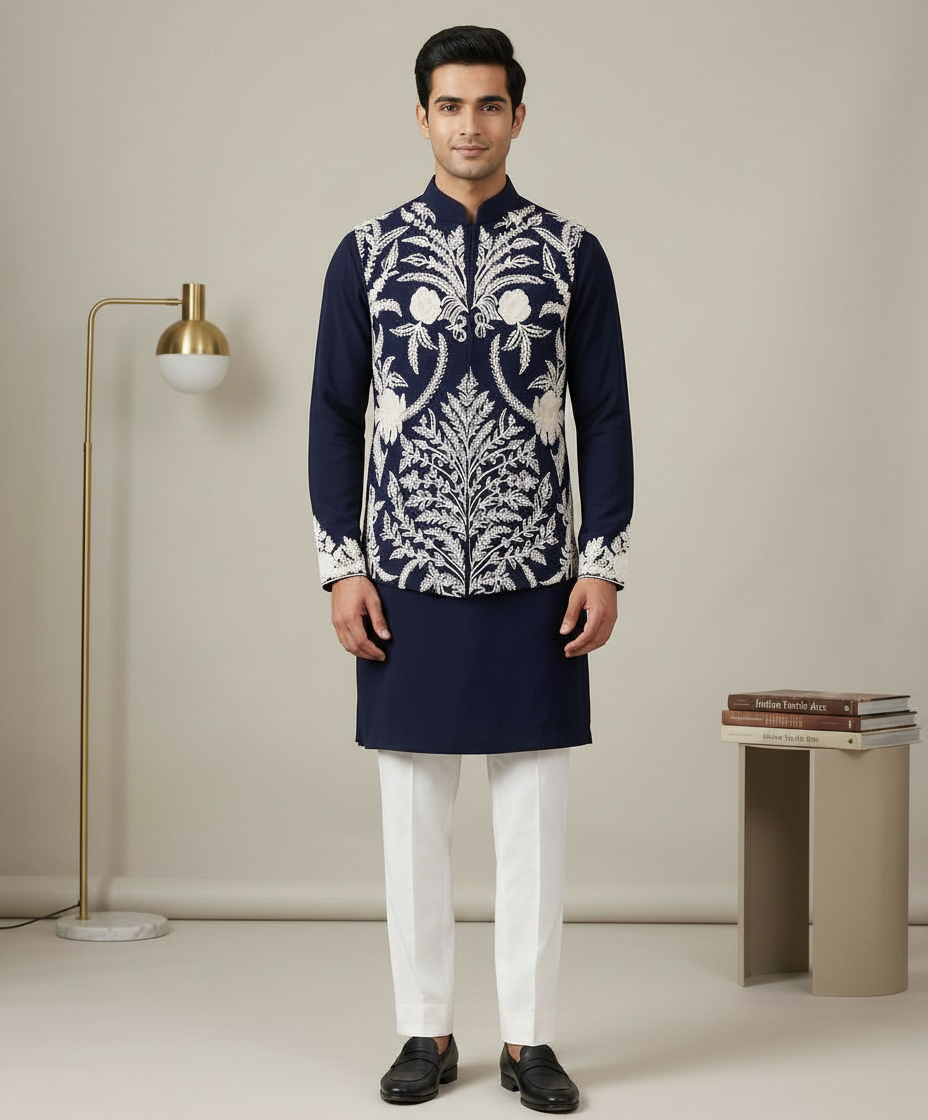 Ojasvi Men Nehru Jacket With Kurta Tc