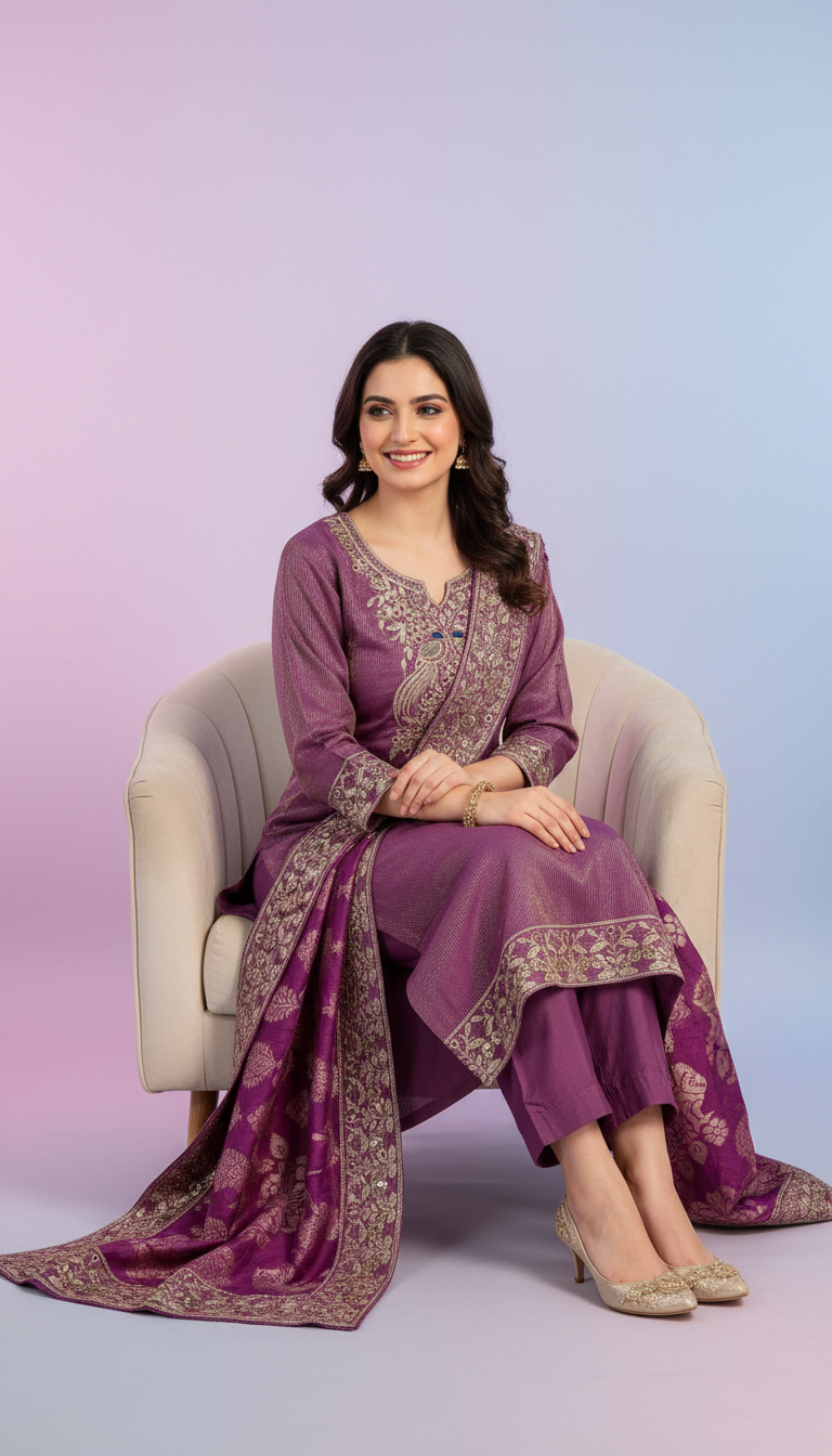 Silk Kurti Set