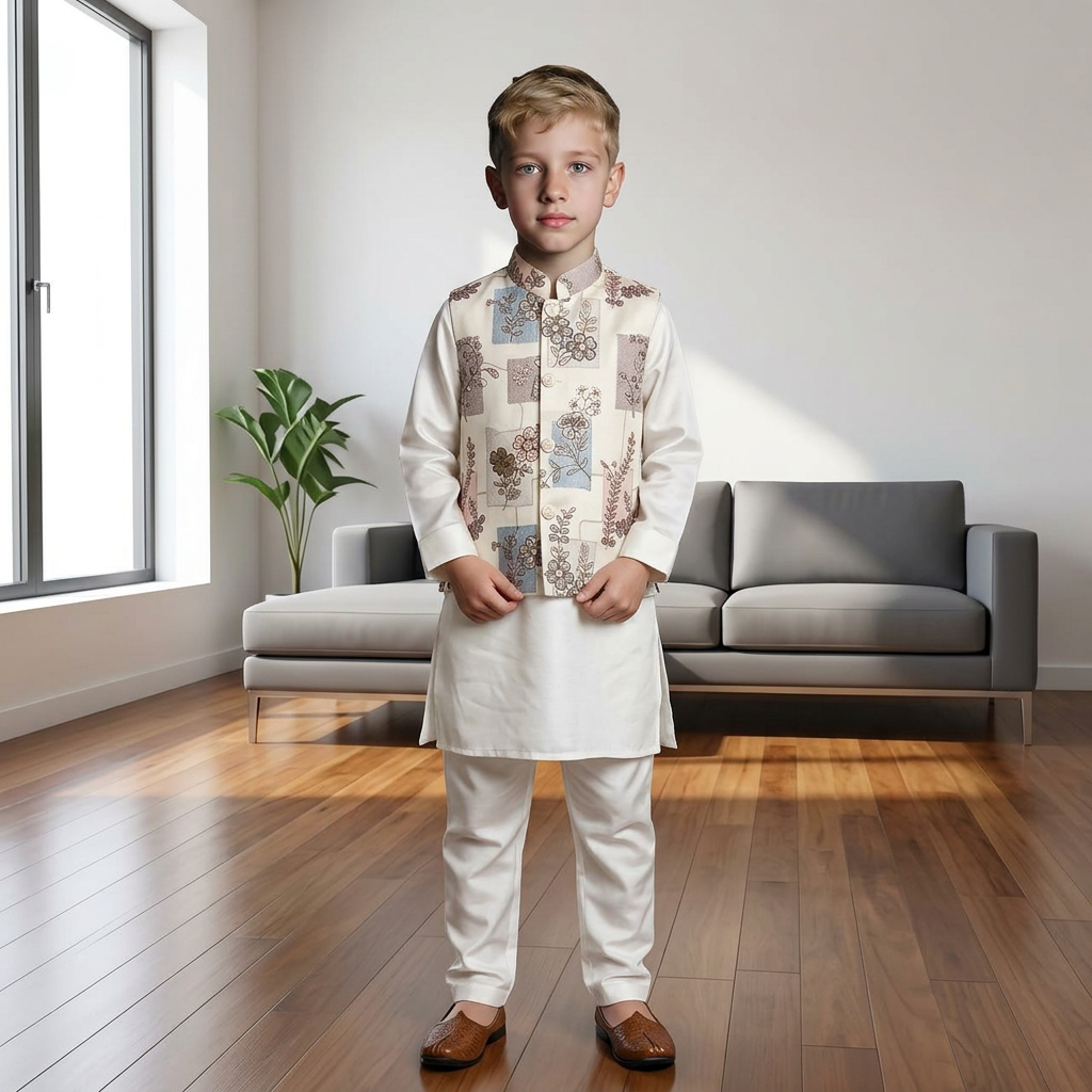 Kids Printed Ethnic Set