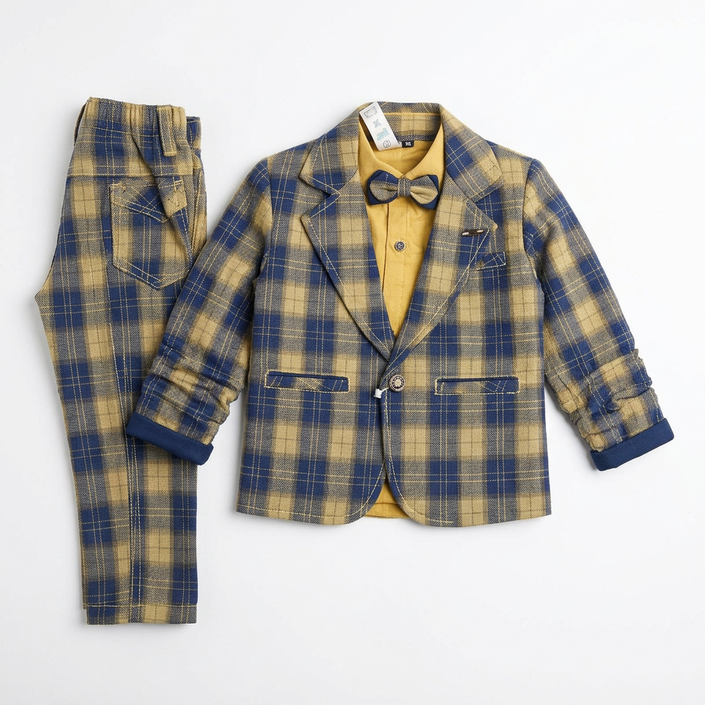 Plaid Boys Suit Set view 2