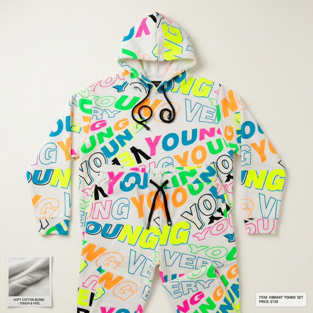 Young Vibrant Hoodie Set view 2