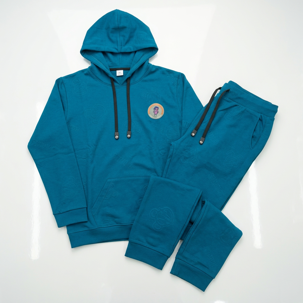 Teal Hoodie and Jogger Set view 2
