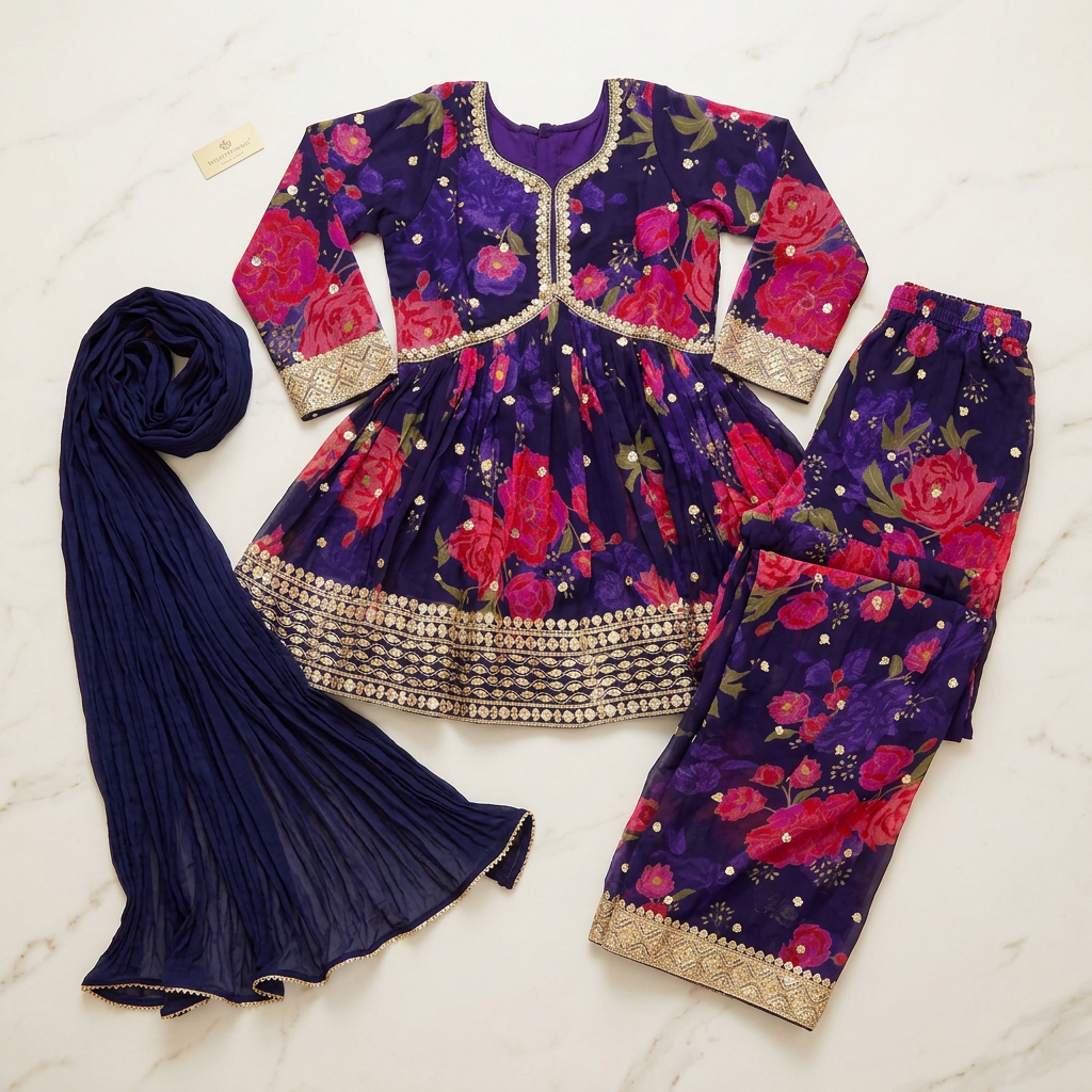 Floral Ethnic Suit Set view 2