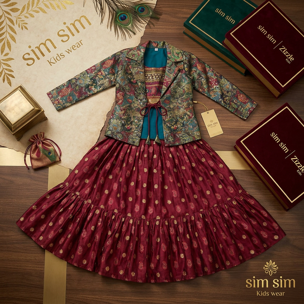 Girls Ethnic Lehenga Set view 2