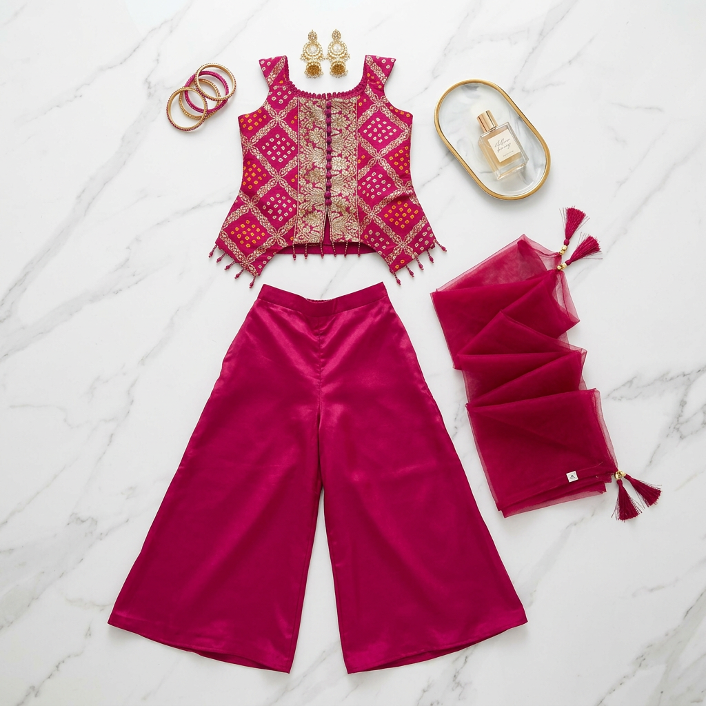 Girls Ethnic Set view 2