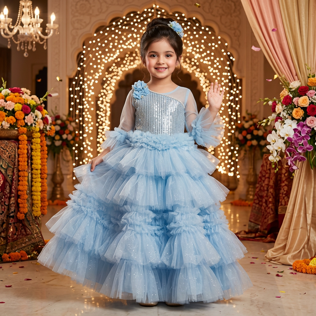 Sparkle Blue Gown view 2