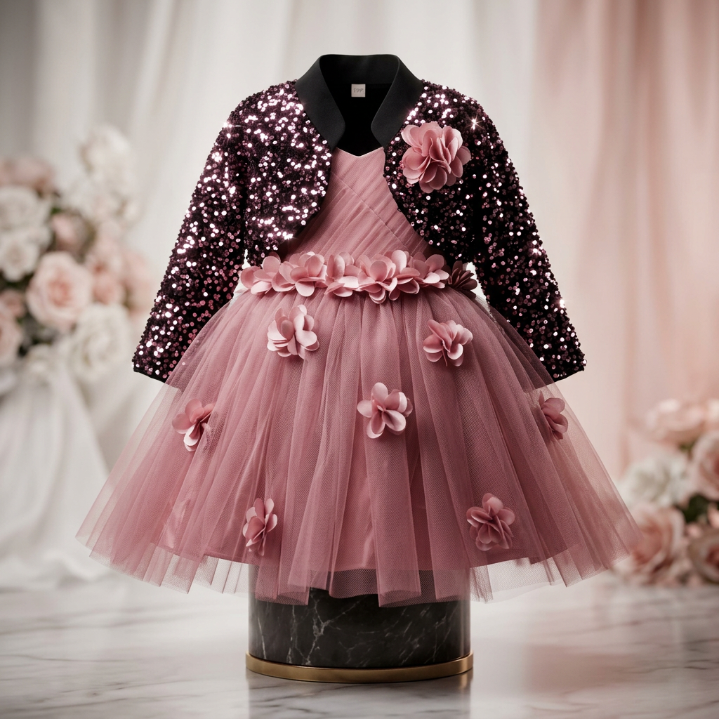 Sparkle Flower Tulle Dress view 2