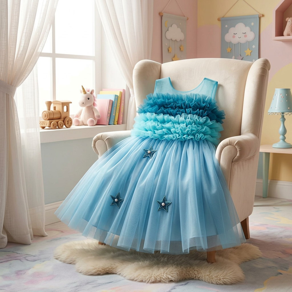 Blue Tulle Dress view 2