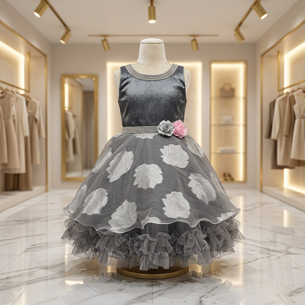 Elegant Floral Dress view 2