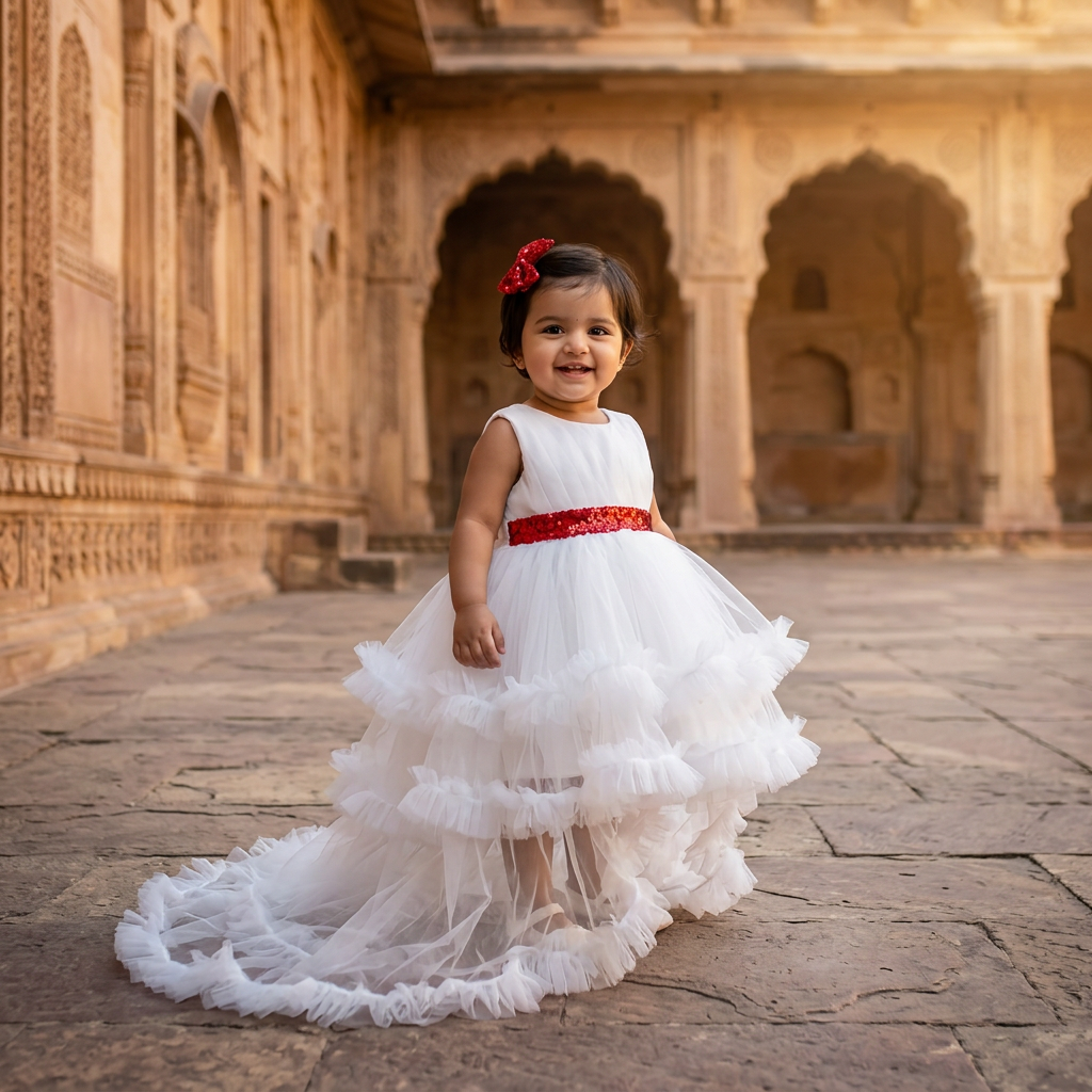 Red Bow White Dress view 2