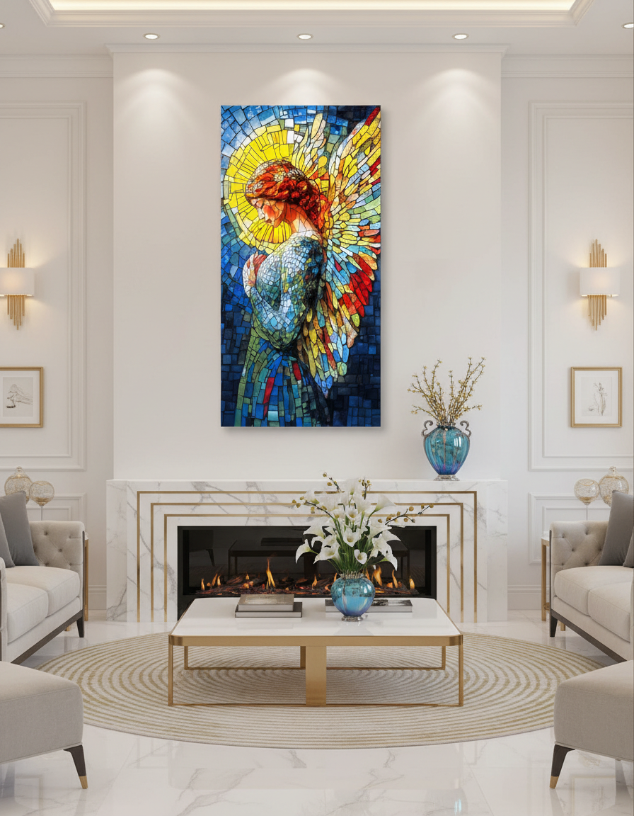 Stained Glass Angel Mosaic