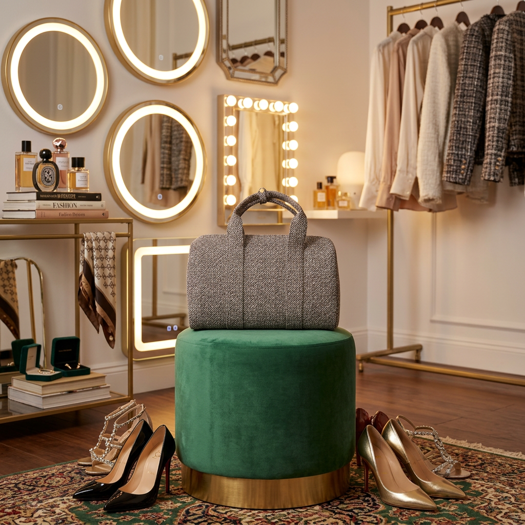 Designer Tweed Handbag view 4
