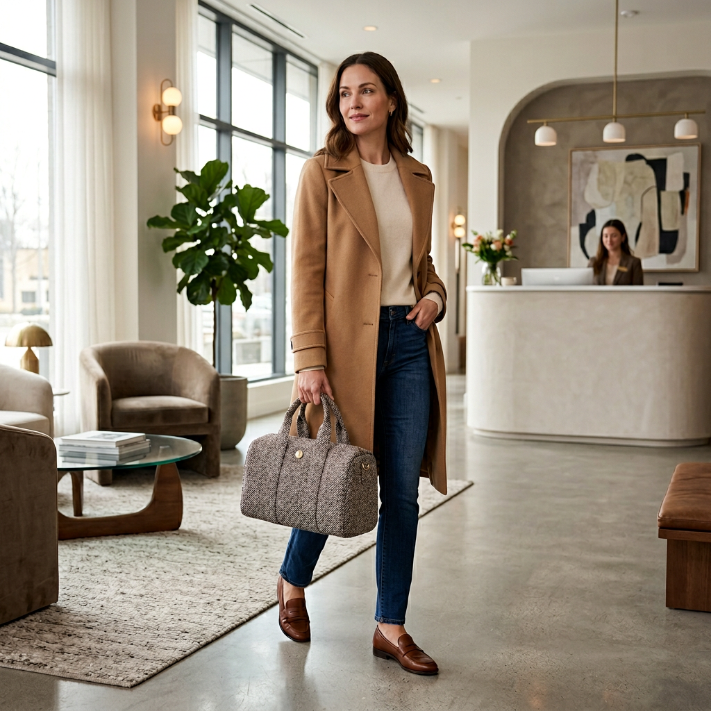 Designer Tweed Handbag view 3