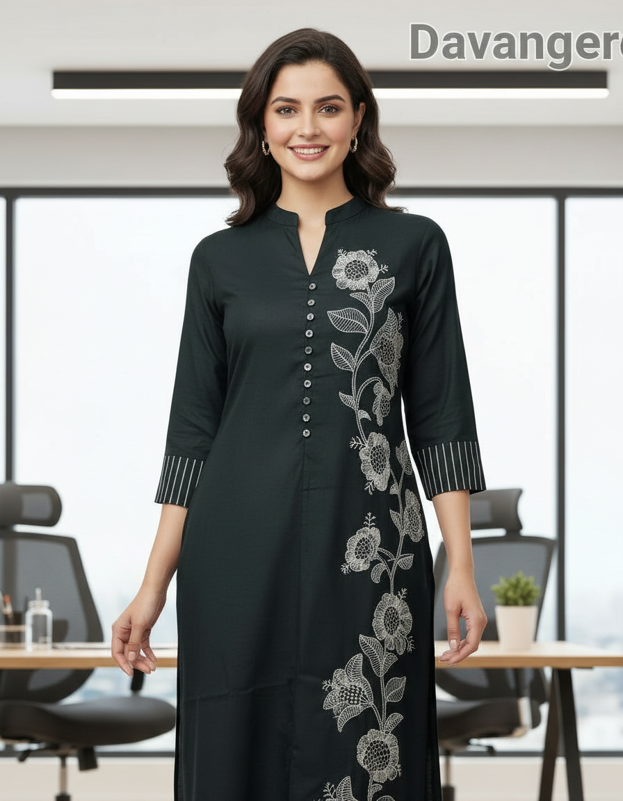 Embroidery Design Kurta view 5