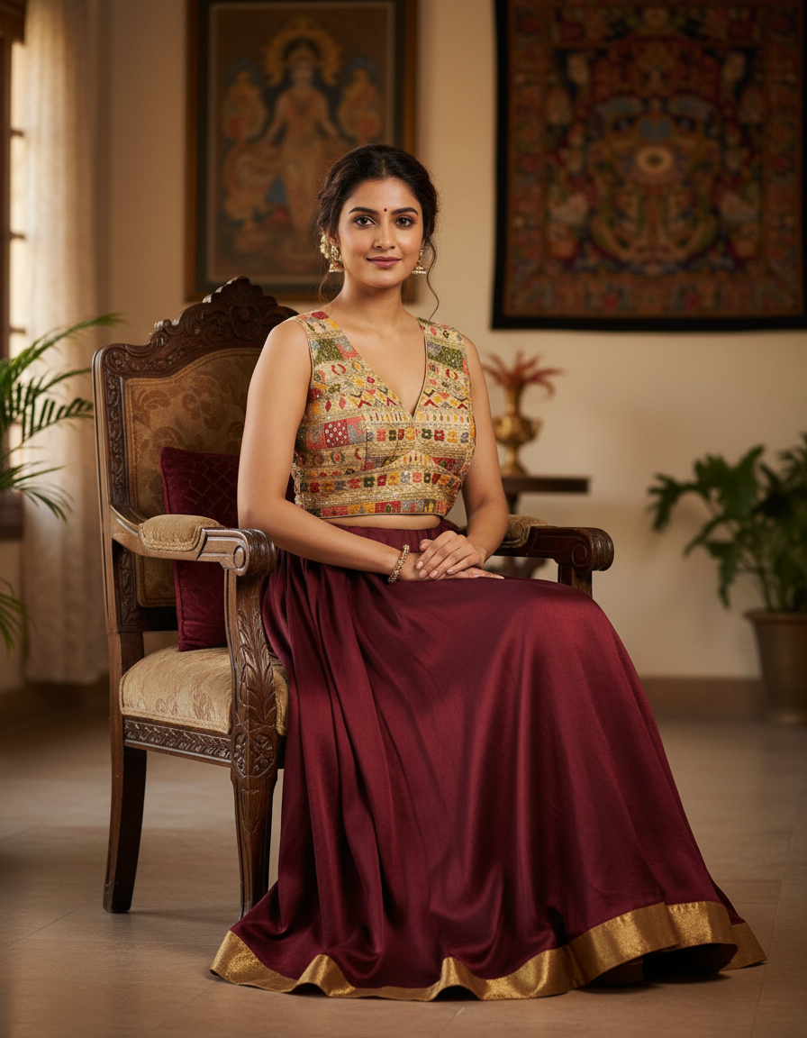 Davangere Silk Blouse view 4